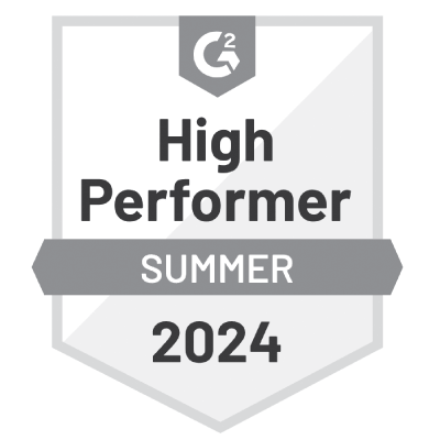 Gravity Software - G2 High Performer Badge Summer 2024
