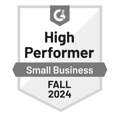 Gravity Software - G2 High Performer Small Business Badge Fall 2024