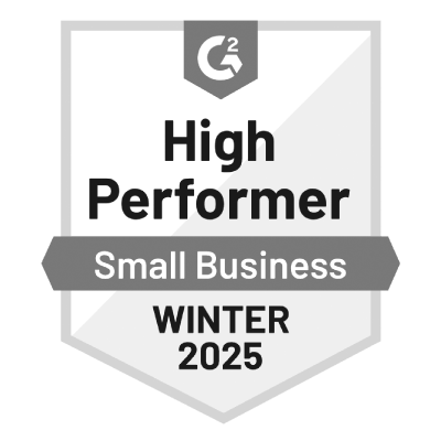 Gravity Software - G2 High Performer Small Business Badge Winter 2025
